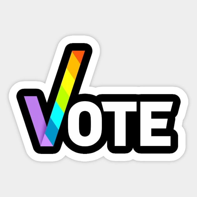 Vote Rainbow Sticker by Jennifer